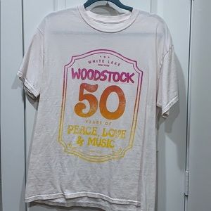 Vinyl Icon Graphic Woodstock Band Tee